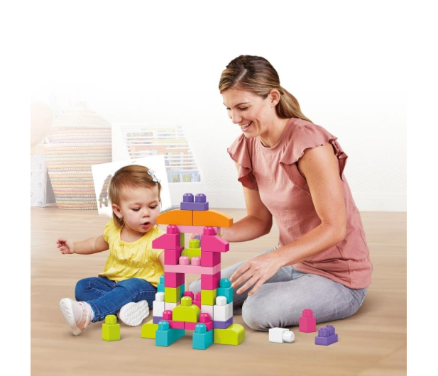 Mega Bloks Klocki Zestaw 60 el torba różowa - 331512 - zdjęcie 7